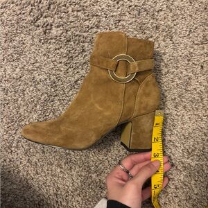 Bella vita Tan genuine leather and Suede Ankle Boots